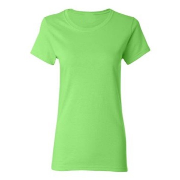 21 neon green plain blank women t shirt front